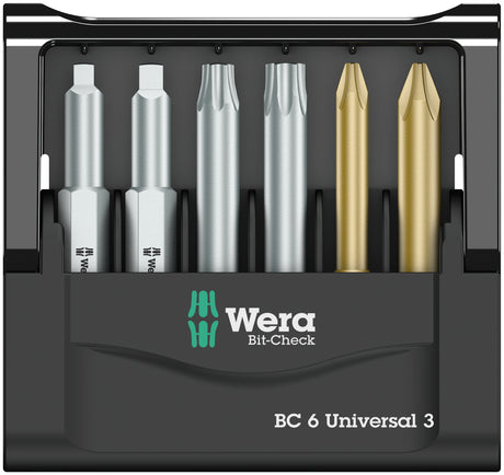 WERA 05136380001 Bit-Check 6 Universal 3, 6 pieces
