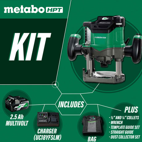 metabo HPT M3612DAM 36V Cordless Variable Speed Plunge Router